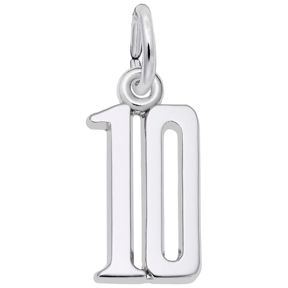 Personalized 'That's My Number 10' Charm for Unique Jewelry 1762-010