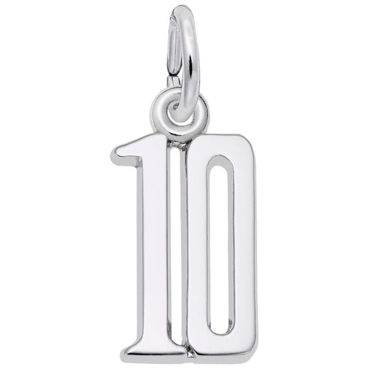 Personalized 'That's My Number 10' Charm for Unique Jewelry 1762-010