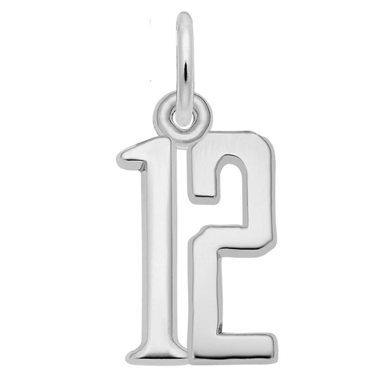 Personalized 'That's My Number' Charm - Customizable Number 12 1762-012