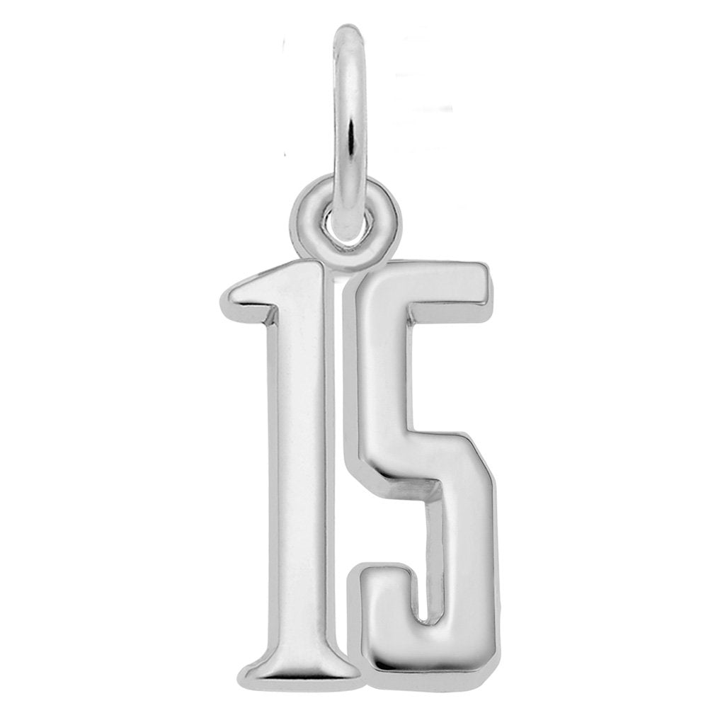 Personalized 'That's My Number' 15 Charm - Customizable Jewelry 1762-015