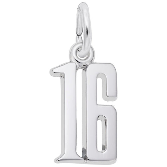 Personalized That's My Number 16 Charm - Customizable Jewelry 1762-016
