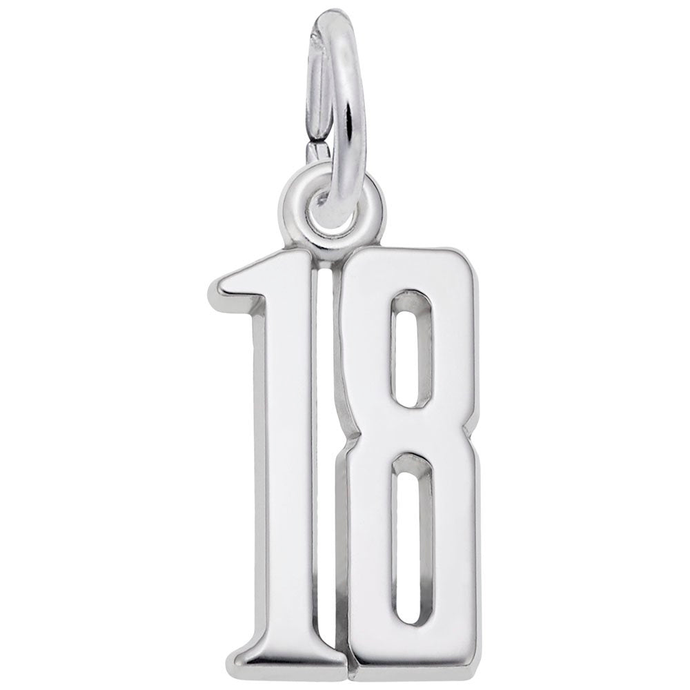 Personalized 'That's My Number' 18 Charm for Unique Jewelry 1762-018