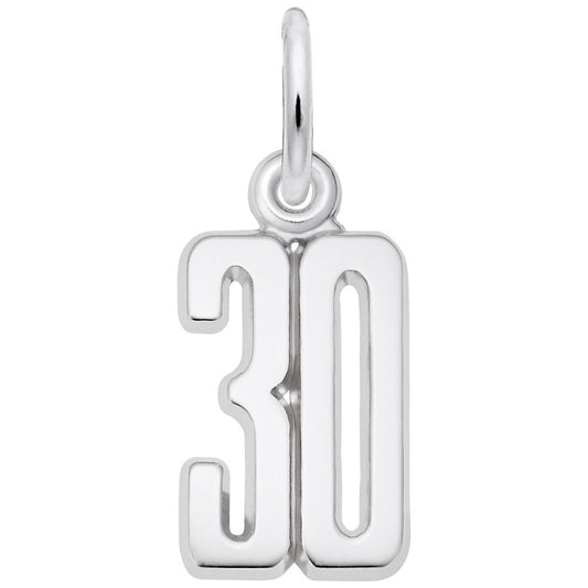 Personalized That's My Number 30 Charm - Customizable Jewelry 1762-030