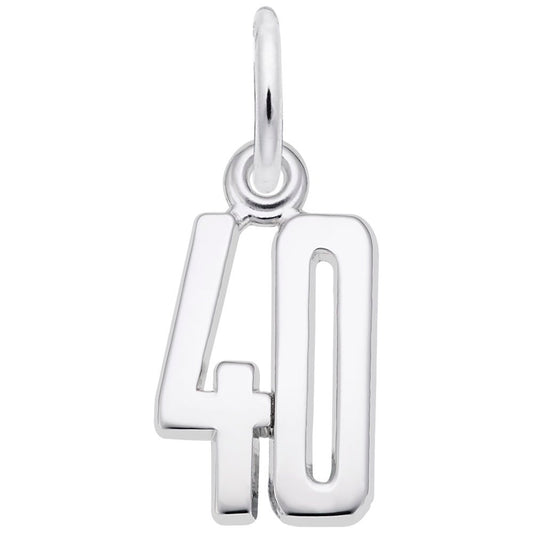 Personalized 'That's My Number' 40 Charm for Unique Jewelry 1762-040