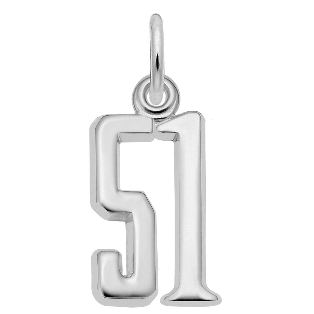Personalized That's My Number 51 Charm - Customizable Jewelry 1762-051