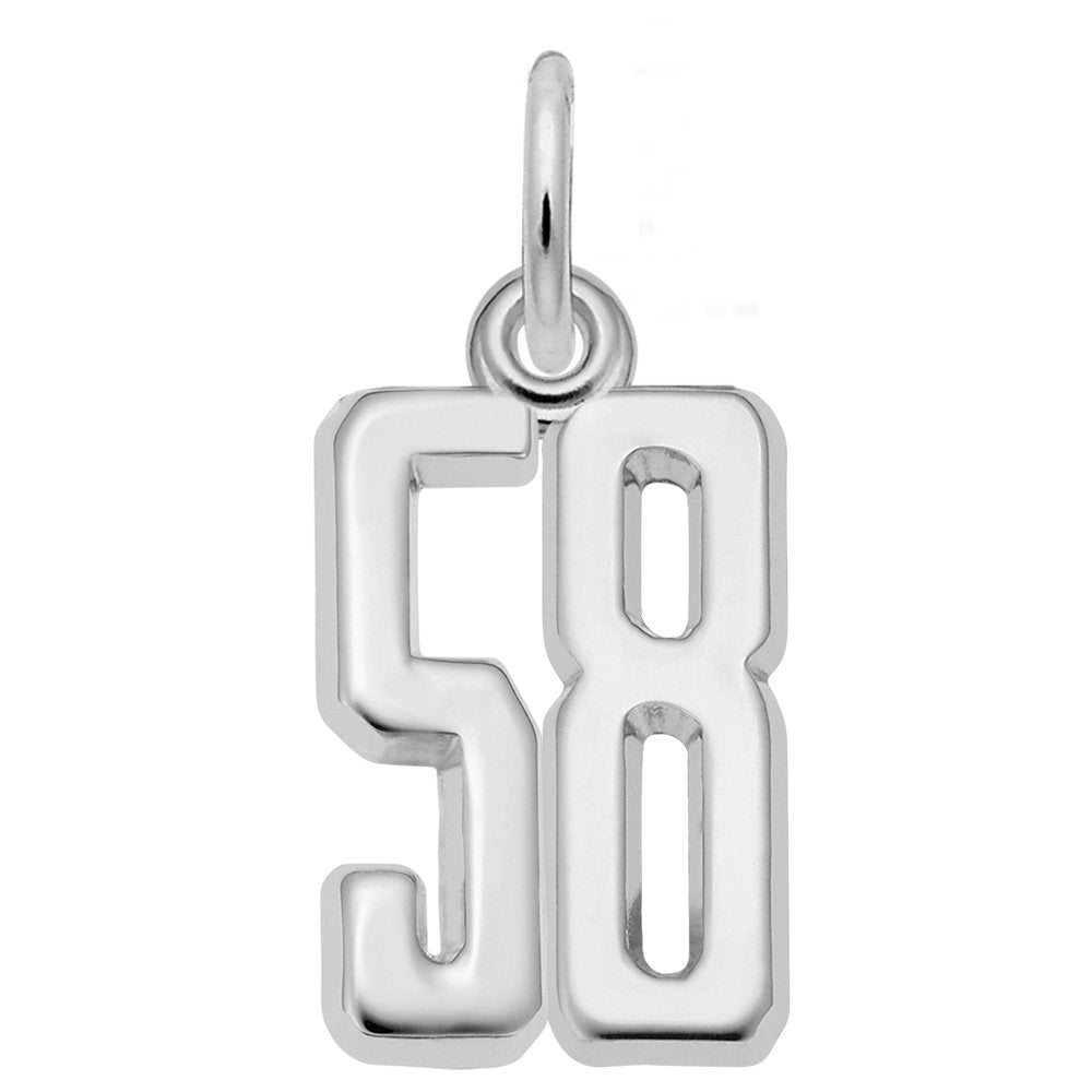 Personalized 'That's My Number' Charm - Customizable Number 58 1762-058