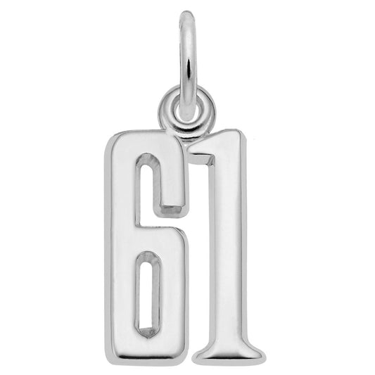 Personalized 'That's My Number' Charm - Customizable Number 61 1762-061