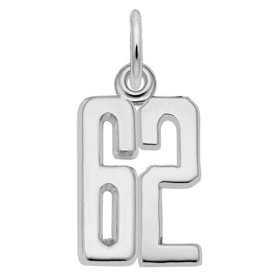 Personalized That's My Number 62 Charm - Customizable Jewelry 1762-062