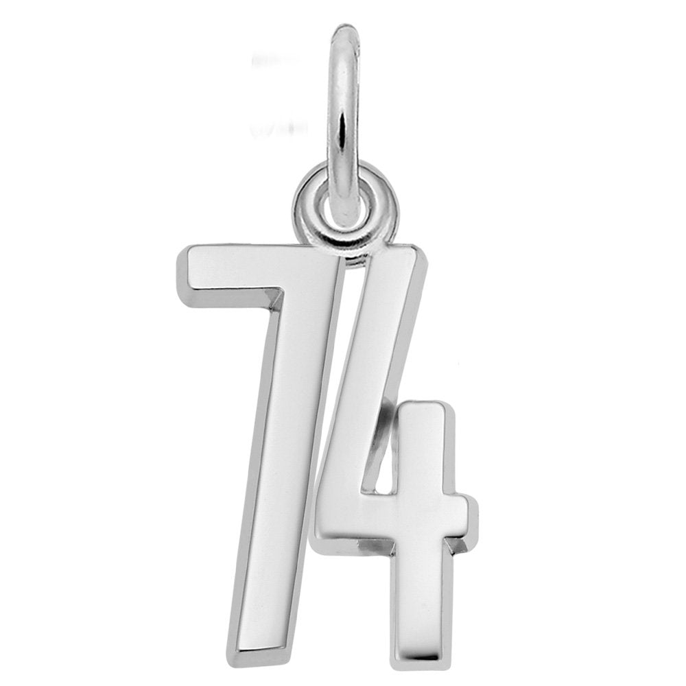 Personalized 'That's My Number' 74 Charm for Unique Jewelry 1762-074