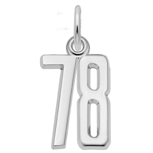 Personalized That's My Number 78 Charm - Customizable Jewelry 1762-078