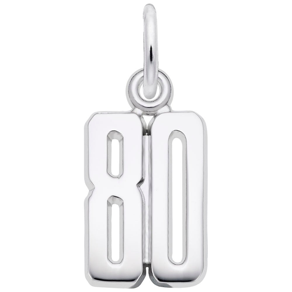 Personalized 'That's My Number' 80 Charm for Unique Jewelry 1762-080