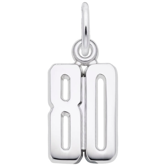 Personalized 'That's My Number' 80 Charm for Unique Jewelry 1762-080