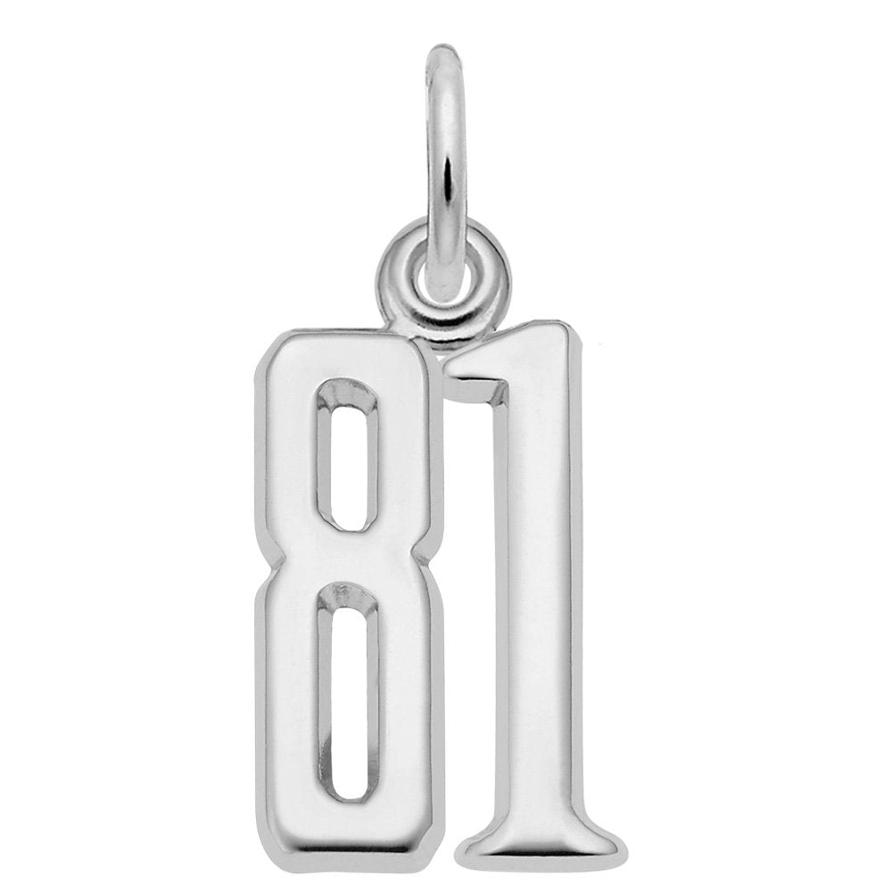 Personalized That's My Number 81 Charm - Customizable Jewelry 1762-081