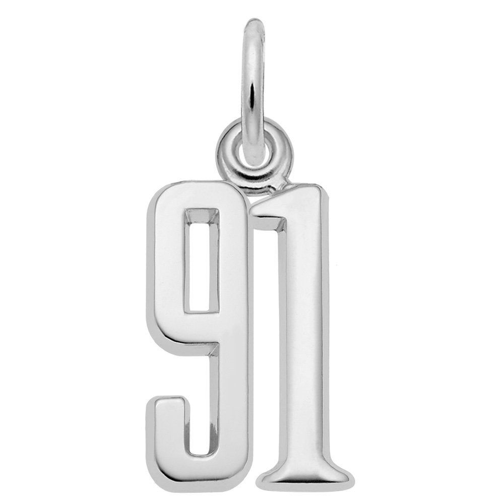 Personalized That's My Number 91 Charm - Customizable Jewelry 1762-091