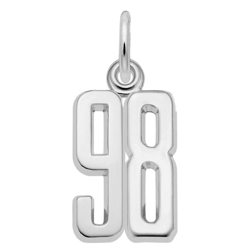 Personalized 'That's My Number' 98 Charm for Unique Jewelry 1762-098