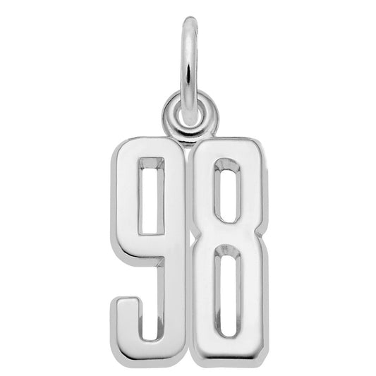 Personalized 'That's My Number' 98 Charm for Unique Jewelry 1762-098