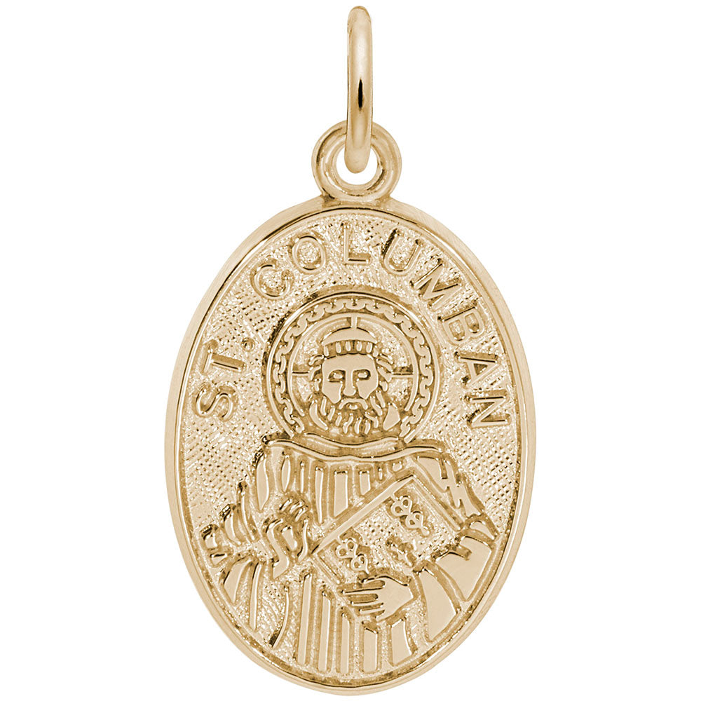 St. Columban Motorcycle Charm - Faith-Inspired Jewelry Gift 1769