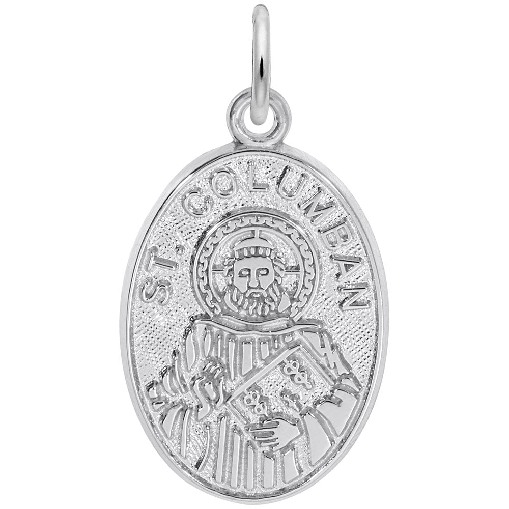 St. Columban Motorcycle Charm - Faith-Inspired Jewelry Gift 1769