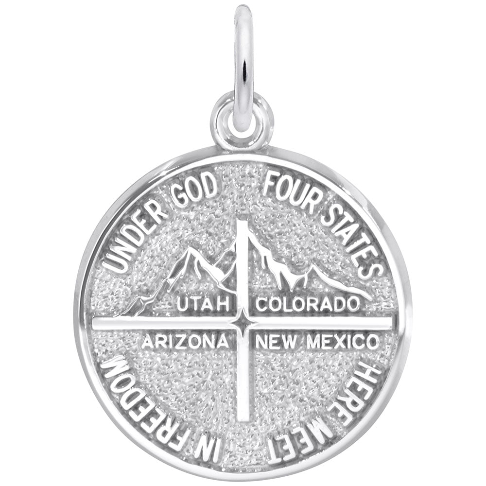 4 States Disc Charm - Arizona Travel Souvenir Jewelry Gift 1785