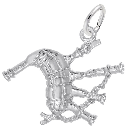 Scottish Bagpipe Charm - Unique Musical Instrument Jewelry 1793