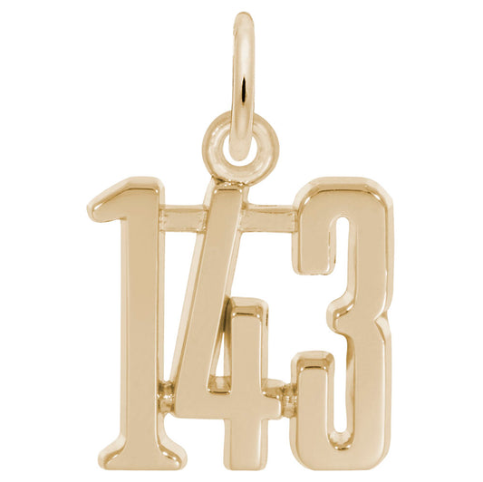 I Love You 143 Charm - Heartfelt Love Jewelry Gift for Her 1796