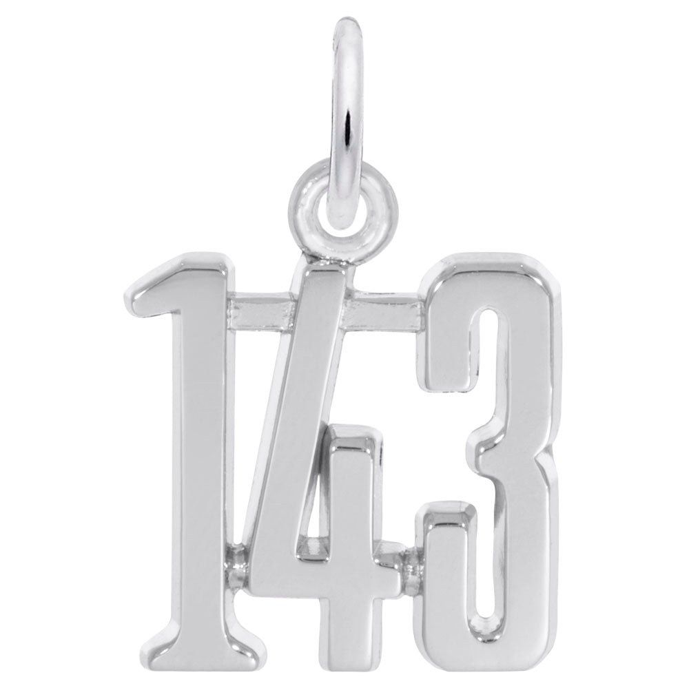 I Love You 143 Charm - Heartfelt Love Jewelry Gift for Her 1796