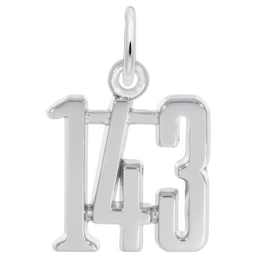 I Love You 143 Charm - Heartfelt Love Jewelry Gift for Her 1796
