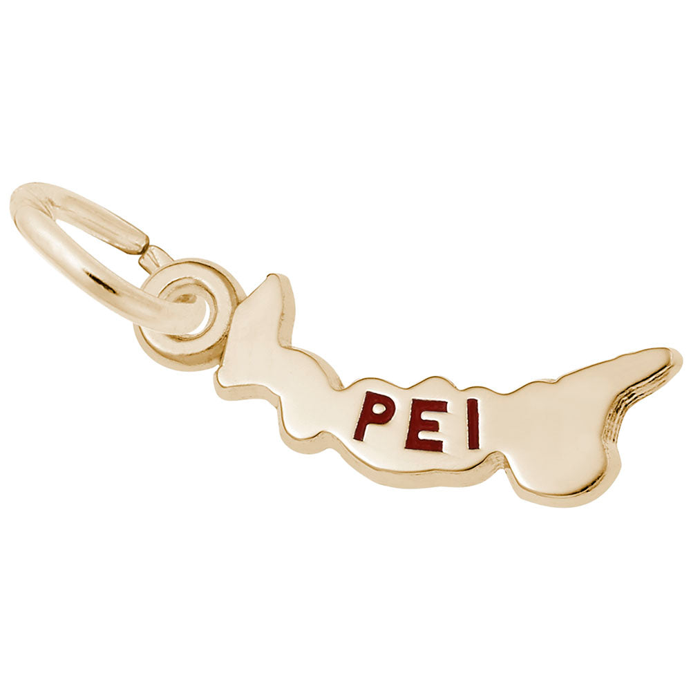 Prince Edward Island Map Charm - Travel Souvenir Jewelry Gift 1808