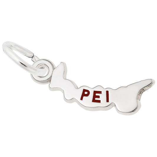 Prince Edward Island Map Charm - Travel Souvenir Jewelry Gift 1808