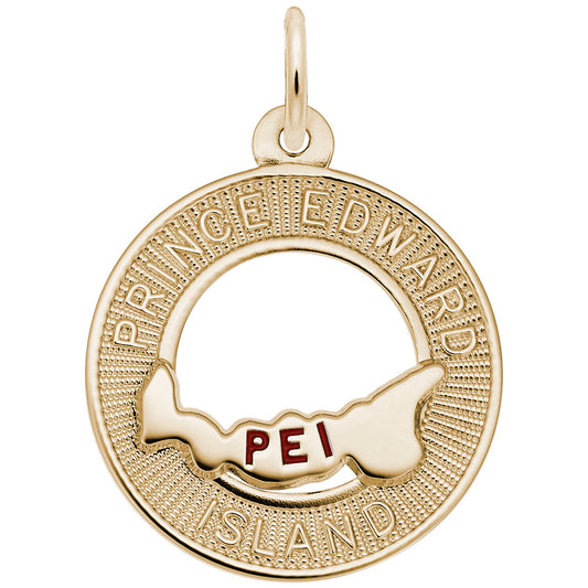 Prince Edward Island Map Ring Charm - Travel Souvenir Jewelry 1811