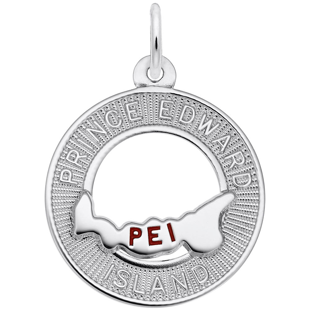 Prince Edward Island Map Ring Charm - Travel Souvenir Jewelry 1811