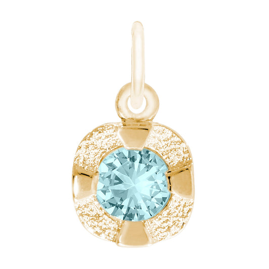 Petite March Birthstone Charm - Aquamarine Jewelry for All Occasions 1825-003