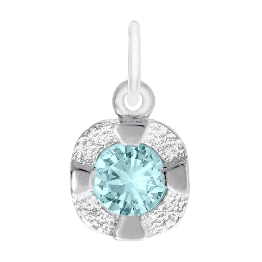 Petite March Birthstone Charm - Aquamarine Jewelry for All Occasions 1825-003