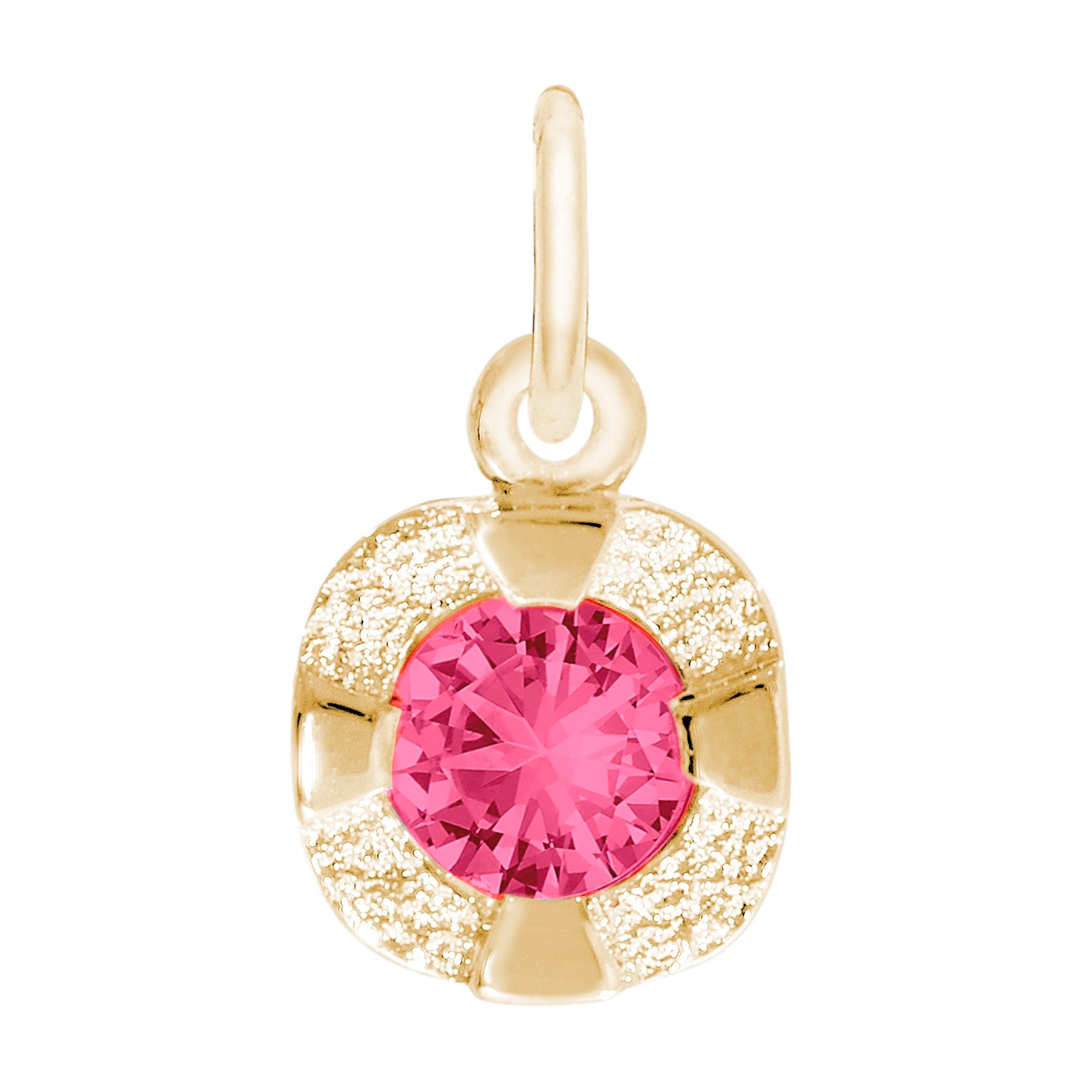 Petite July Birthstone Charm - Elegant July Ruby Jewelry Gift 1825-007