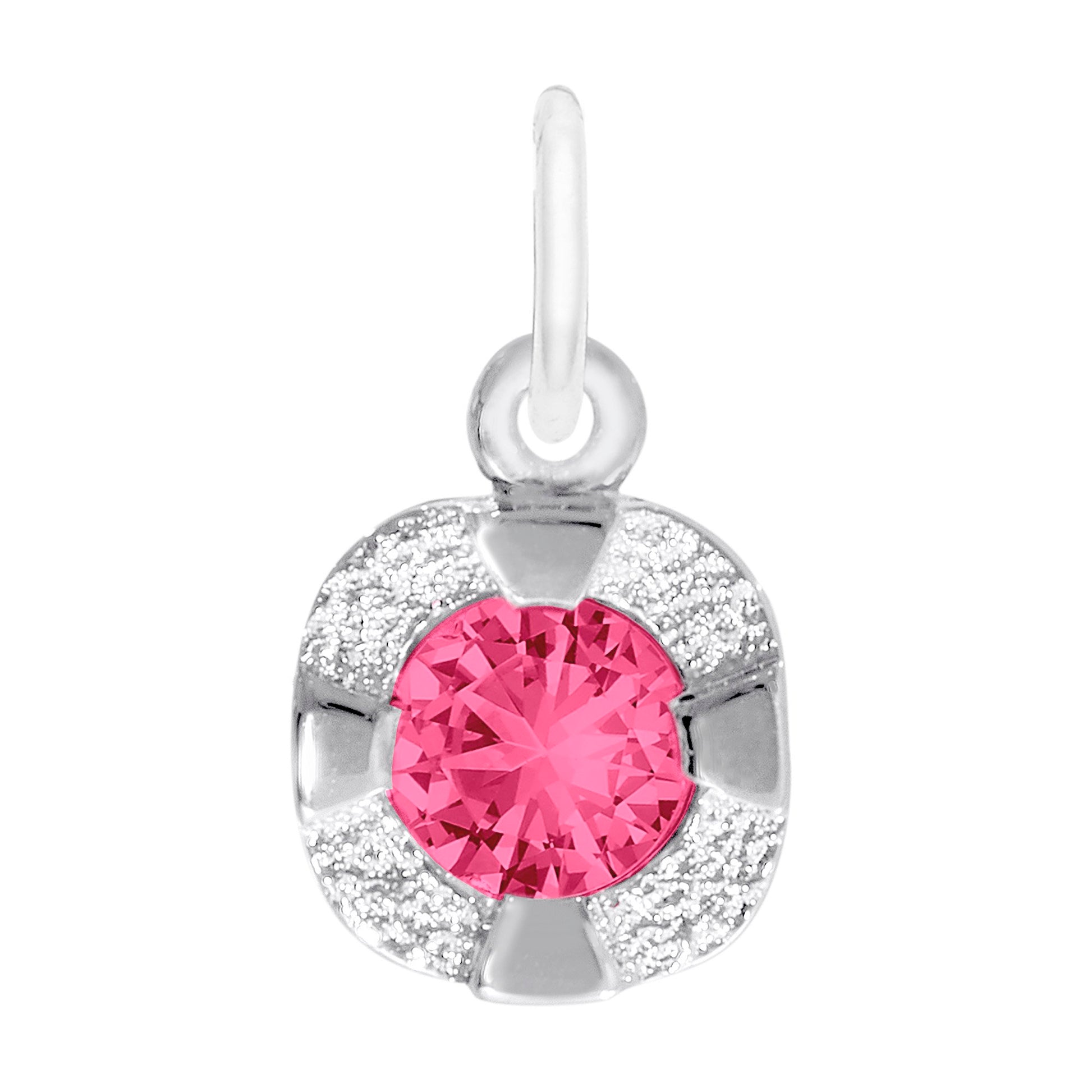 Petite July Birthstone Charm - Elegant July Ruby Jewelry Gift 1825-007
