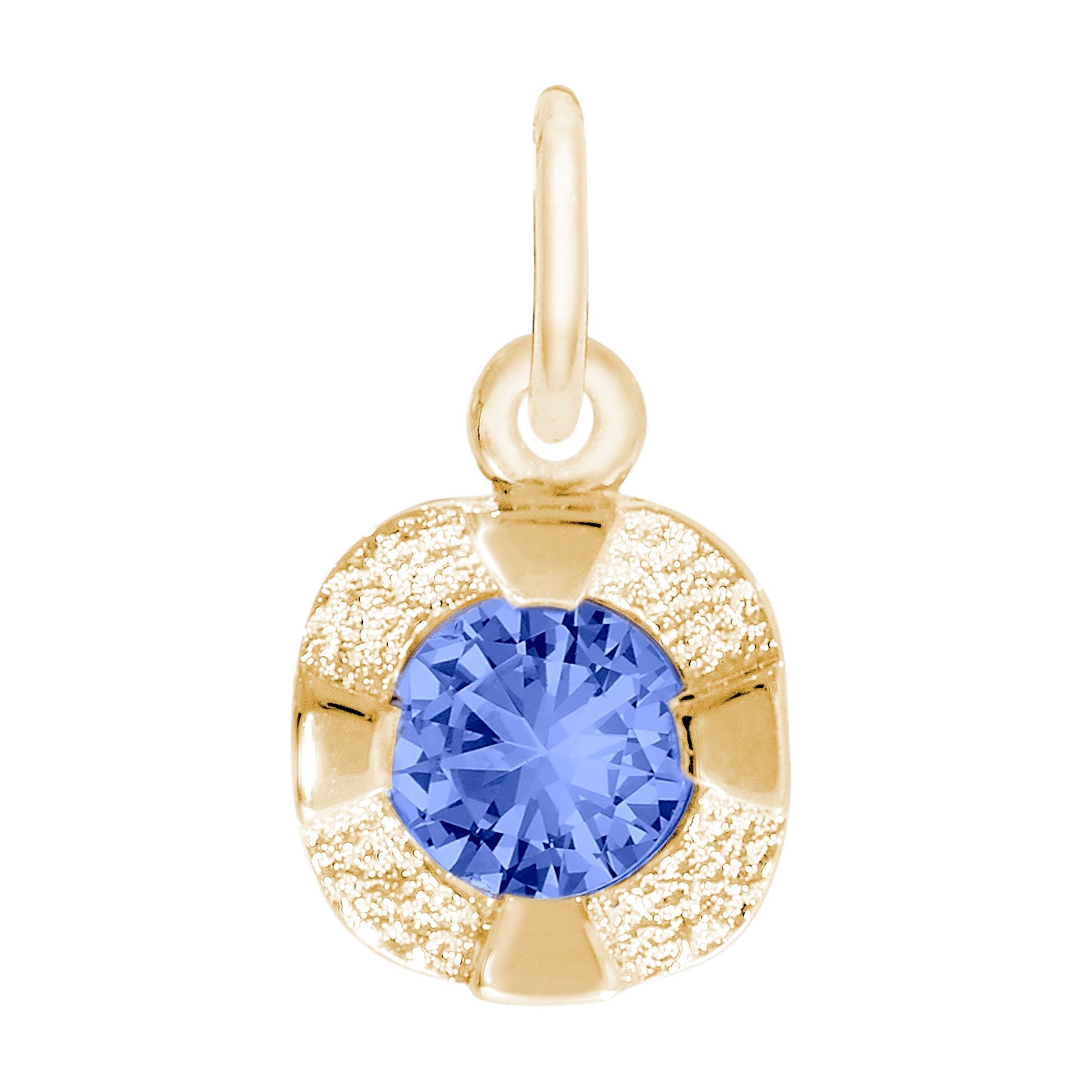 Petite September Birthstone Charm - Elegant September Sapphire 1825-009