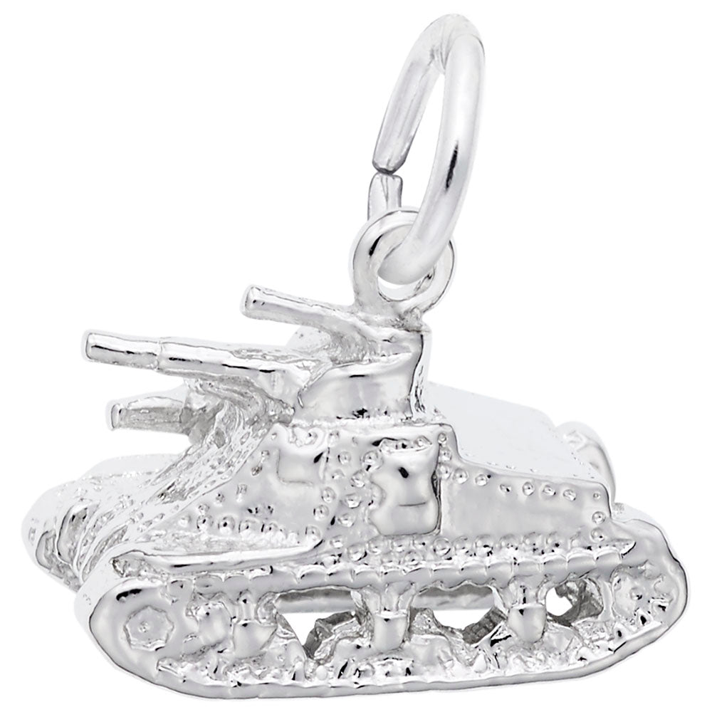 Army Tank Charm - Patriotic Military Jewelry for Collectors 1829