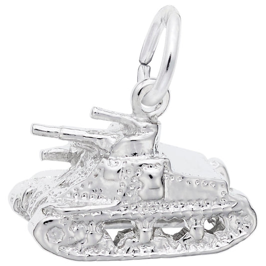 Army Tank Charm - Patriotic Military Jewelry for Collectors 1829