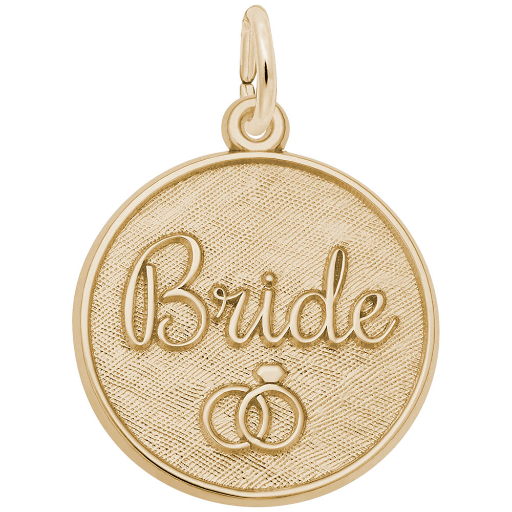Personalized Engravable Bride Disc Charm for Wedding Memories 1833