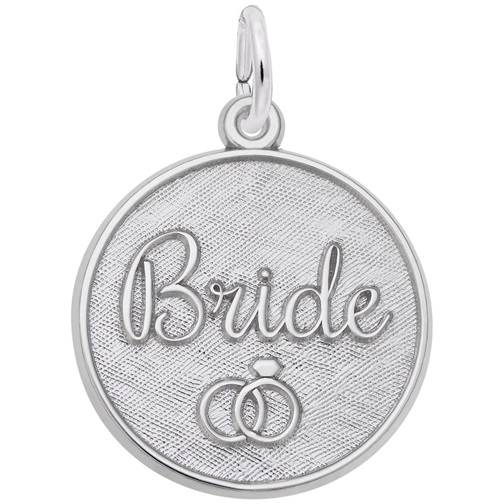Personalized Engravable Bride Disc Charm for Wedding Memories 1833