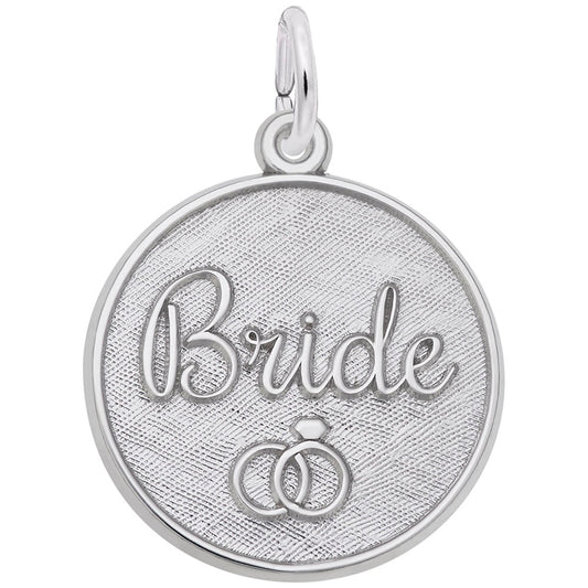 Personalized Engravable Bride Disc Charm for Wedding Memories 1833