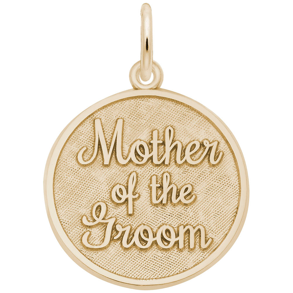 Personalized Mother of the Groom Charm - Engravable Keepsake 1842