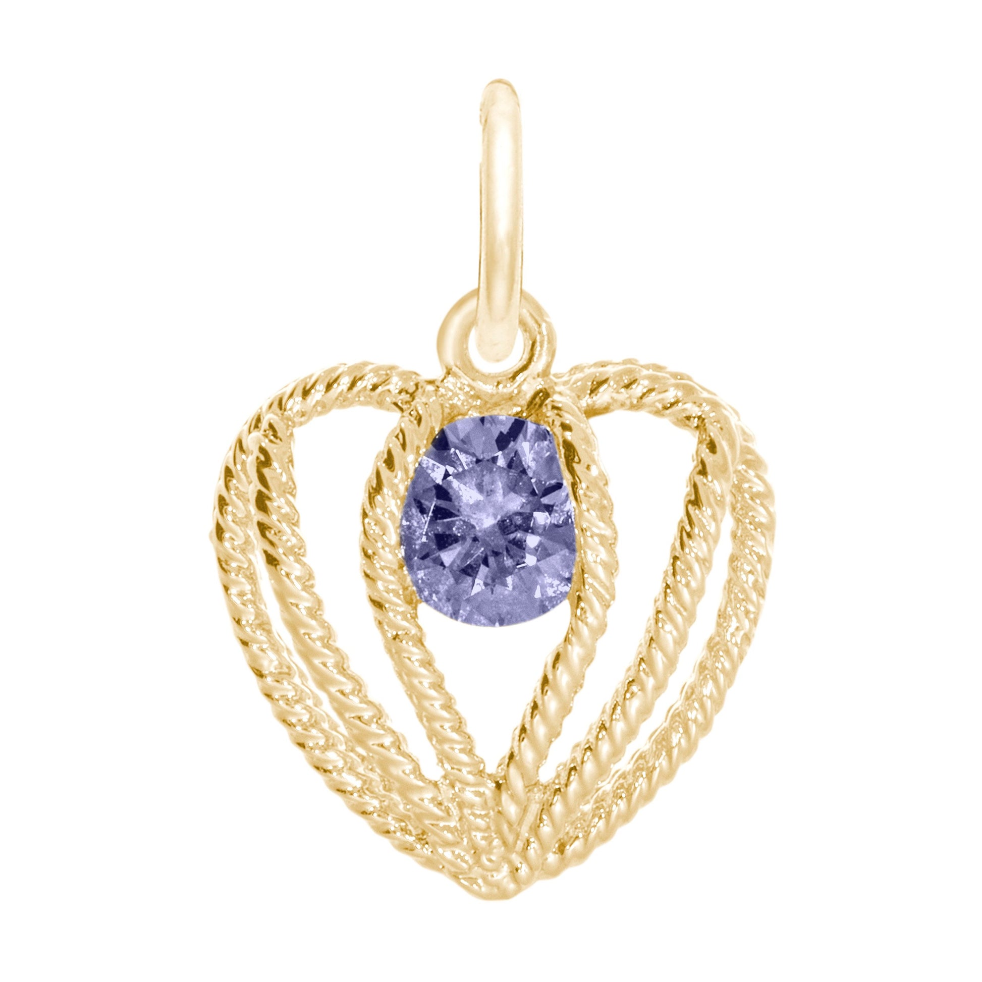 June Birthstone Heart Charm - Held in Love Jewelry Gift 1850-006