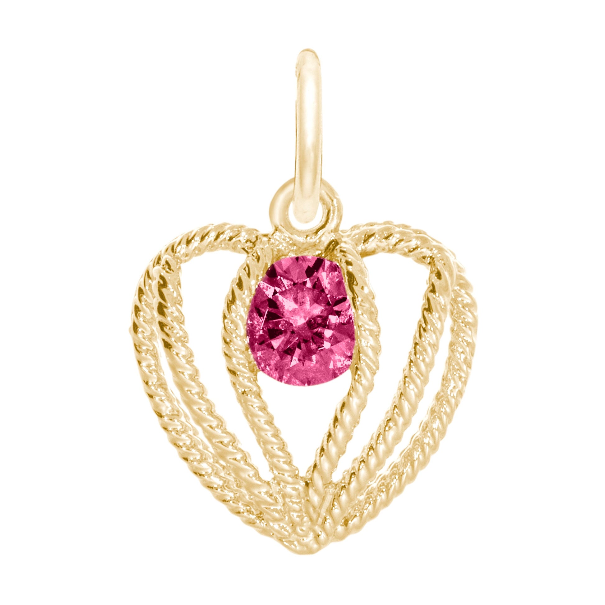 July Birthstone Heart Charm - Held in Love Jewelry Gift 1850-007