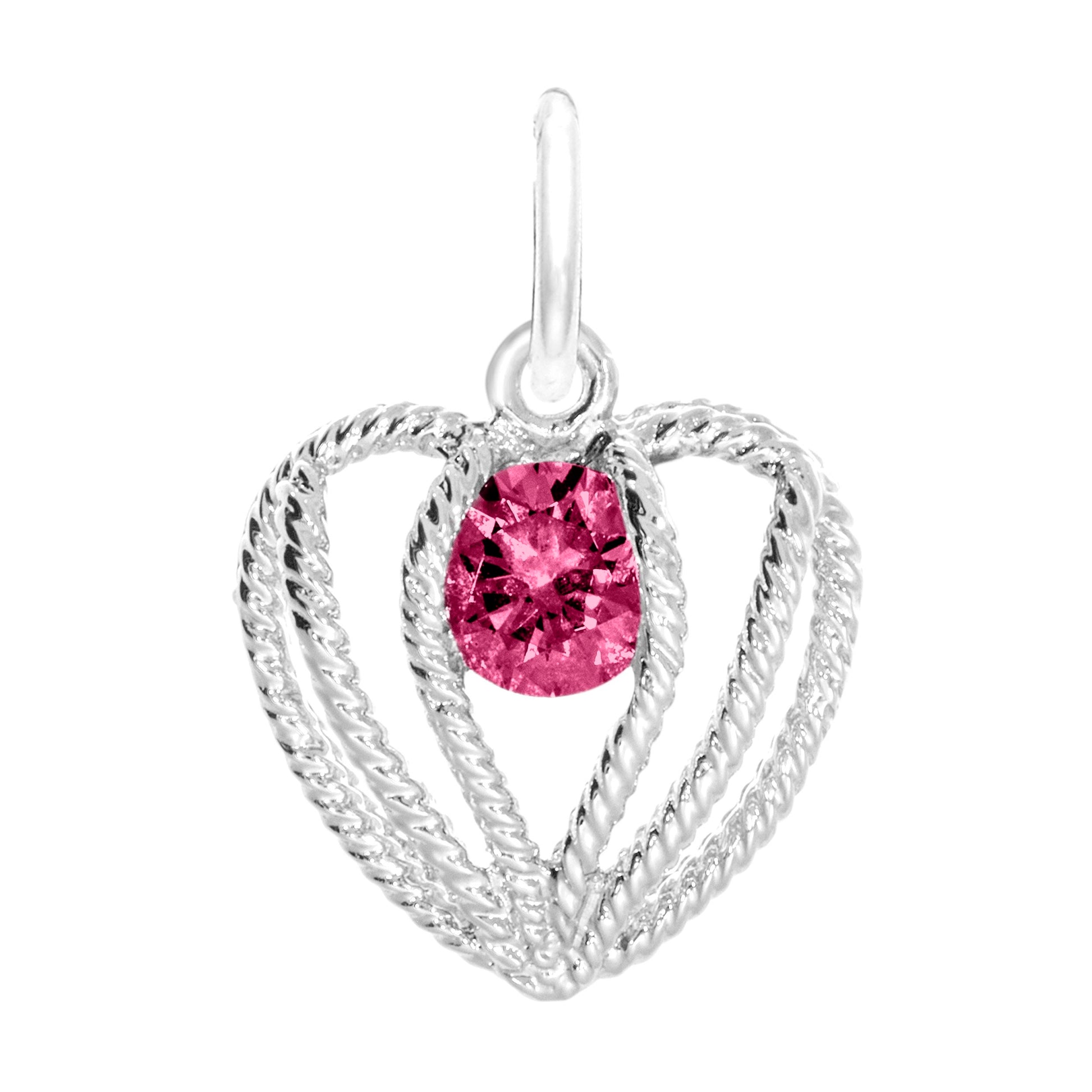 July Birthstone Heart Charm - Held in Love Jewelry Gift 1850-007