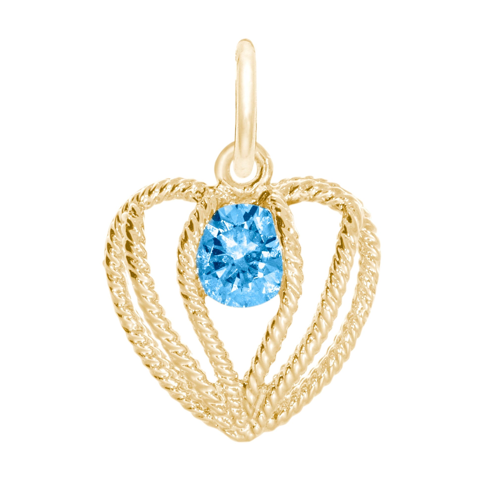 December Birthstone Heart Charm - Held in Love Jewelry Gift 1850-012