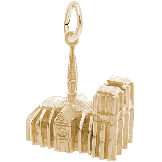 3D Notre Dame Cathedral Charm - Travel Souvenir Jewelry 1854