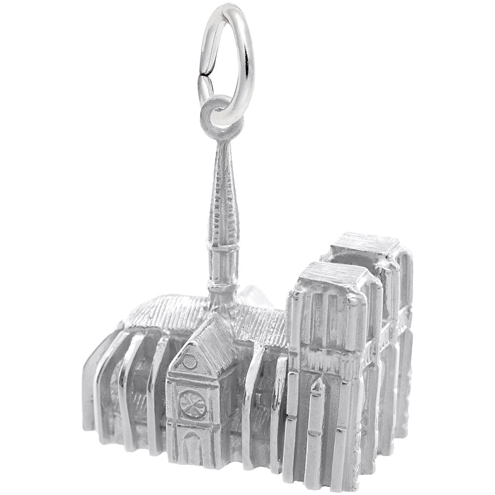 3D Notre Dame Cathedral Charm - Travel Souvenir Jewelry 1854