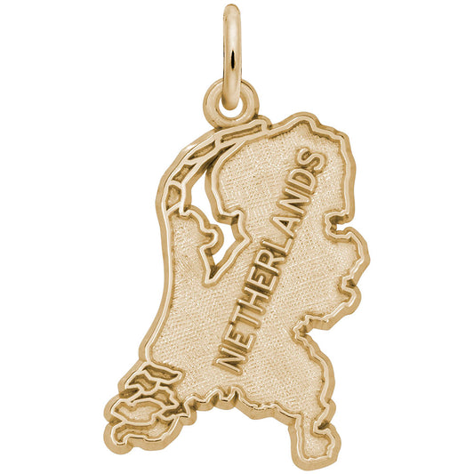 Netherlands Map Charm - Travel Souvenir Jewelry for Adventurers 1876