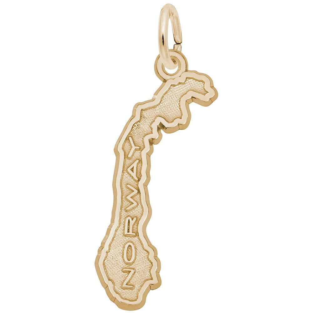 Norway Map Charm - Travel Souvenir Jewelry for Adventurers 1880
